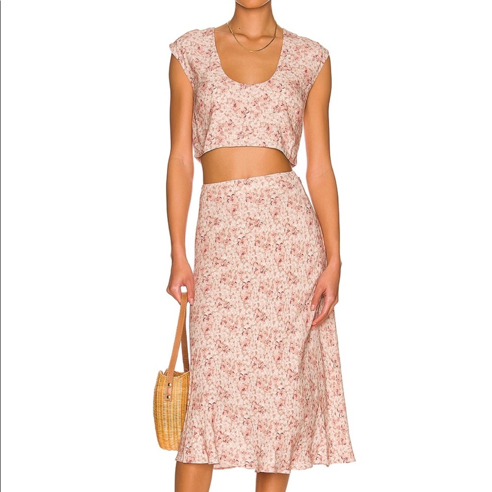 REVOLVE Anna Nata Set - Crop Top and Midi Skirt - XS